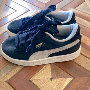 PUMA kids navy blue sneakers size 12